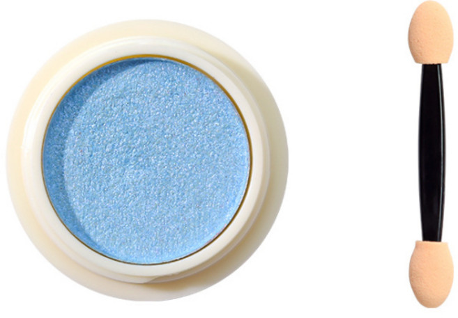 머메이드 홀로그램 오로라얼음 새틴글리터 E 젤네일 파우더, 1개, 블루