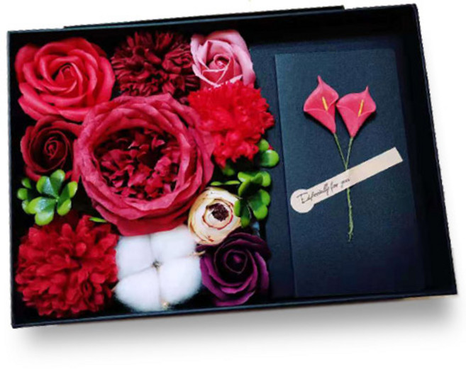 홈마인 비누꽃 가정의달 효심가득 용돈박스, 레드, 1개