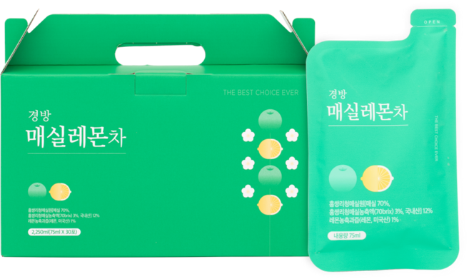 경방신약 매실레몬차, 75ml, 1개