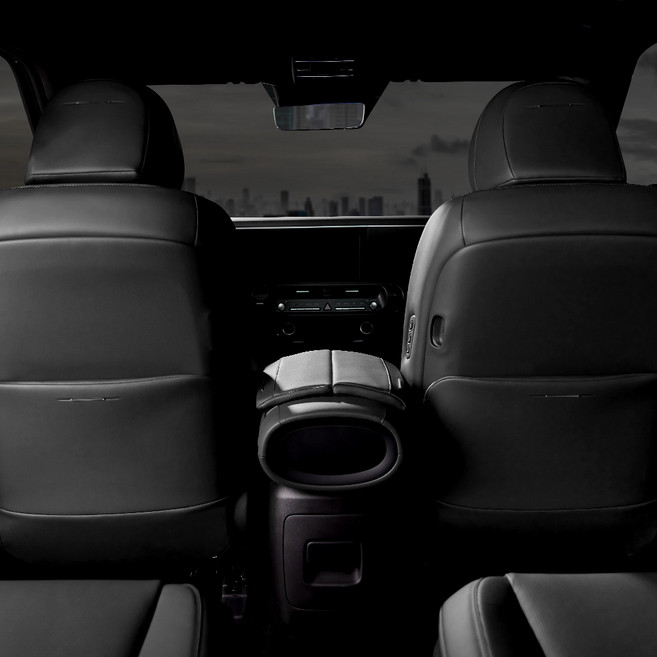 메이튼 팰리카빈 디올 뉴 팰리세이드 LX3 튜닝 용품 시트백 커버 운전석 + 조수석 세트, 블랙, 1세트