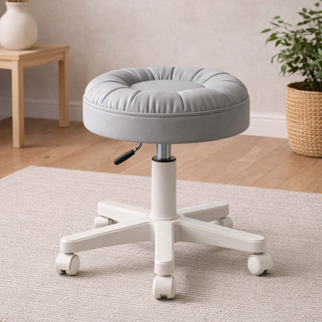 라라하우스 벨리 원형 회전 스툴 의자, 연그레이, 1개