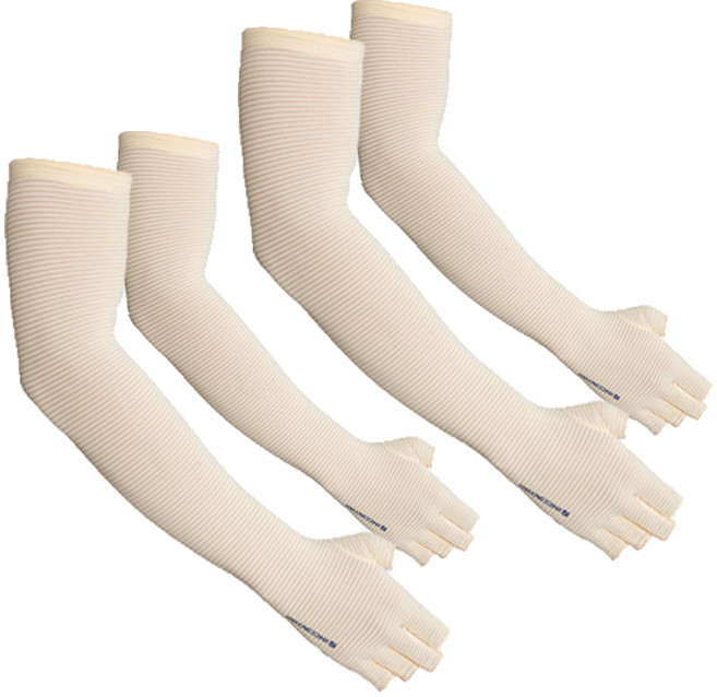 인콘트로 반장갑 토시 4p, 살구색, 4개