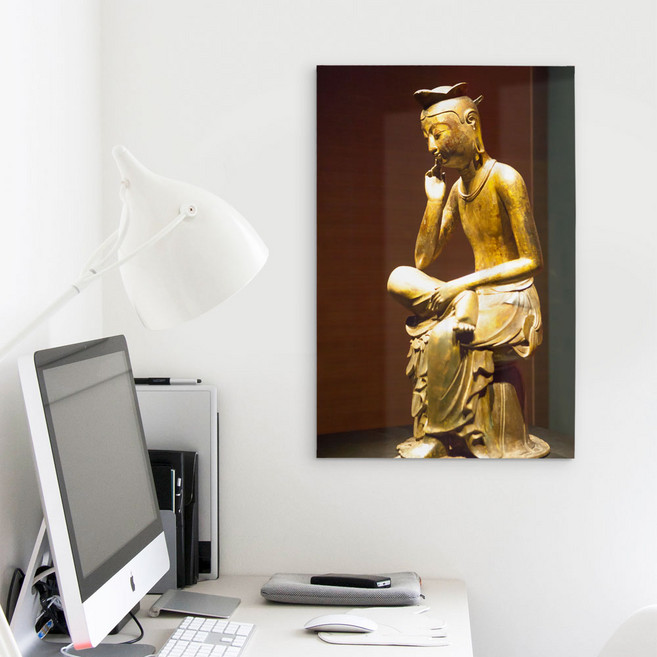 裝飾壓克力畫框 金銅彌勒菩薩半跏思惟像 2 側面