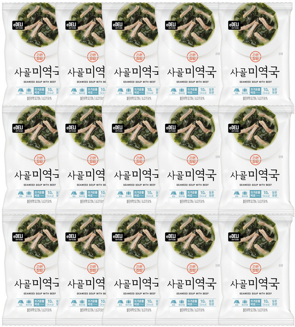 이델리 동림푸드 동결건조 사골미역국, 50g, 3개