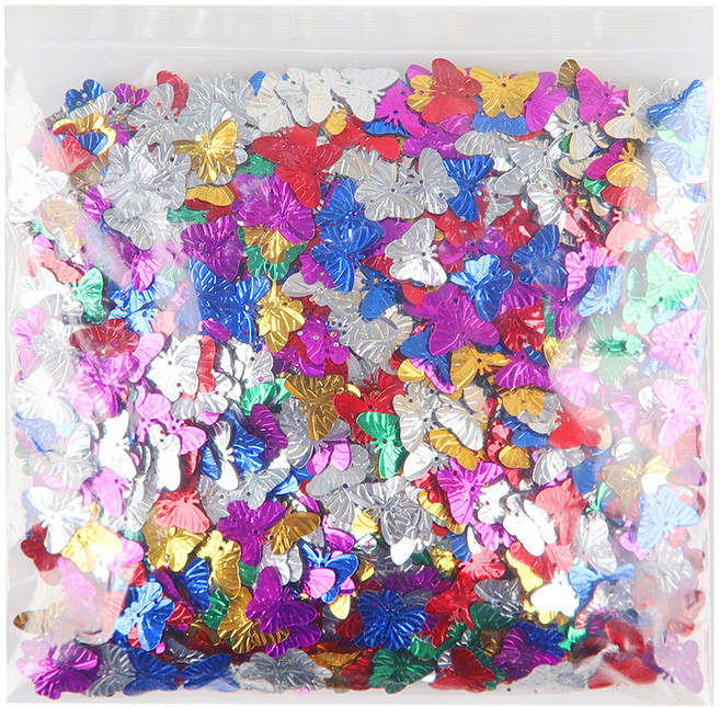 유니아트 대용량 스팡클 나비 세트, 혼합색상, 1세트