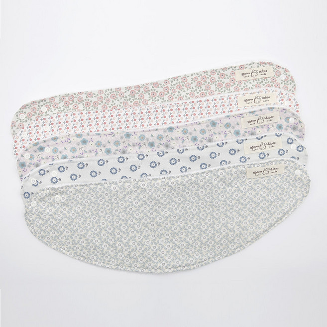 꿈꾸는두부 극세사안감 바나나 스카프빕 플라워패턴 5종 세트