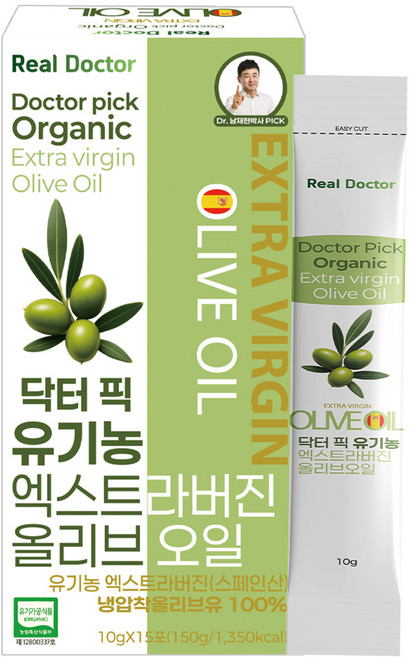 리얼닥터 닥터 픽 유기농 엑스트라버진 올리브 오일, 150g, 1개