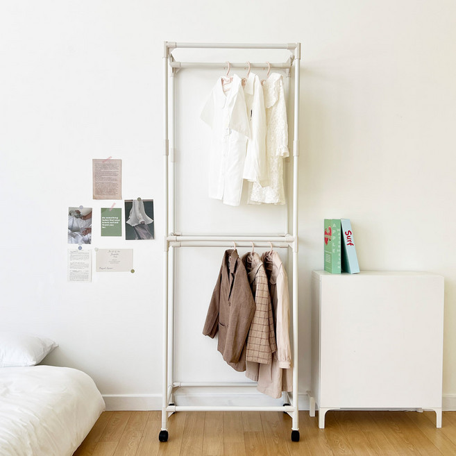 뱅크 미니 행거 2단, 크림 아이보리