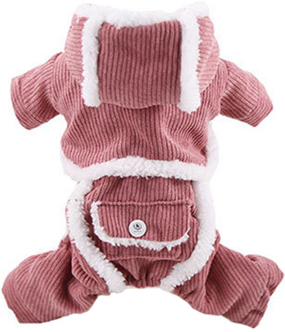 딩동펫 반려동물 스노우 골덴 올인원 수트, 핑크, 1개