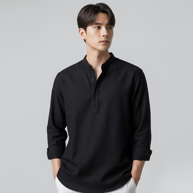 레이먼 남성용 레이먼 에드 옥스포드 헨리넥 셔츠