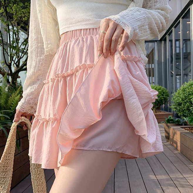 구디프 여성용 A라인 하이웨스트 캉캉 플레어 미니 스커트