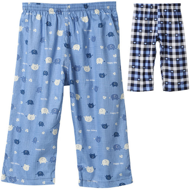 캐리루시 아동용 40수 순면 9부 파자마 2종 세트