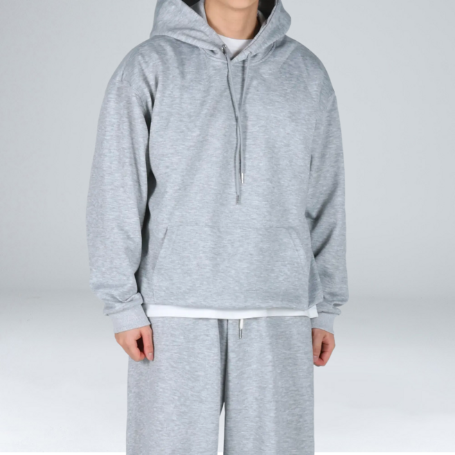 주식회사 이황에프엔씨 남성용 무지 긴팔 오버핏 후드티 6704-1