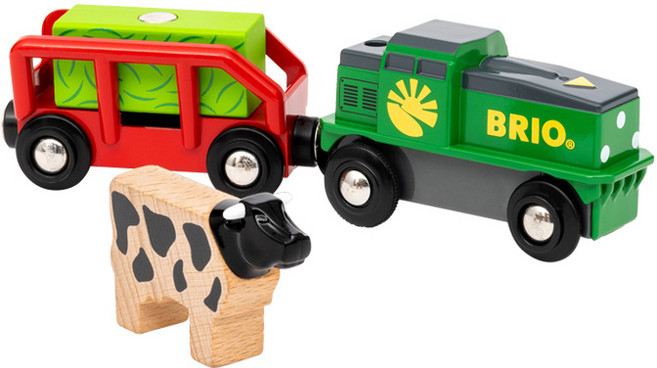 브리오 농장 전동 기차 작동완구 36018, 혼합색상, 1세트