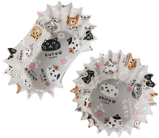 토루네 고양이친구들 반찬컵 원형 10p + 타원형 12p 세트 P3673, 1세트