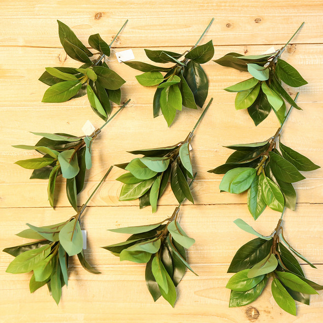 조아트 인테리어 인조 나뭇잎 조화 식물 부쉬 9p 세트, 크로톤 그린, 1세트