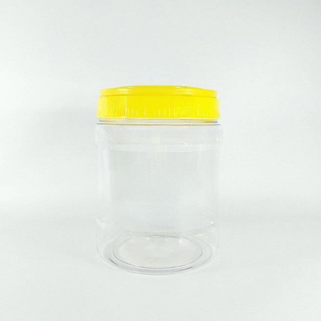大寬口圓形PET瓶 1.65L+蓋子 黃色組, 瓶子+蓋子, 16組