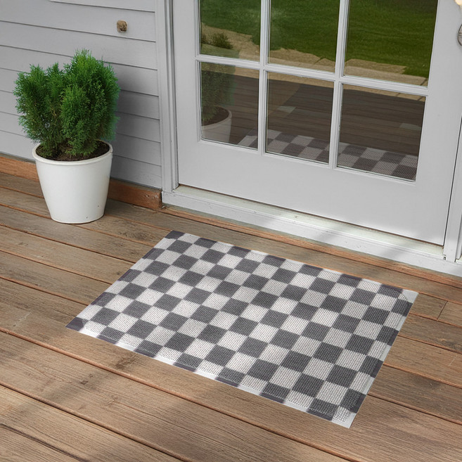 우리앤데코 체크 다용도 매트, 혼합색상, 1개