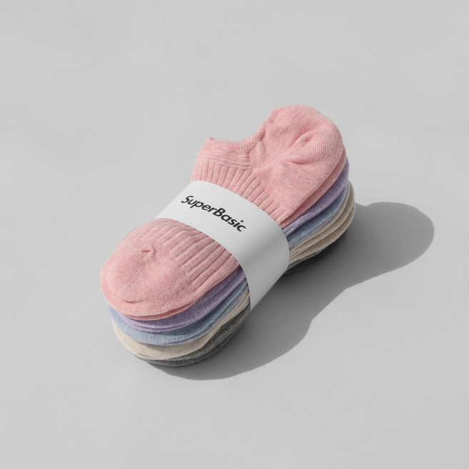 슈퍼베이직 여성용 골지 페이크 삭스 덧신 10켤레 세트 1250