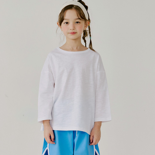 바브키즈 아동용 통기성 슬럽 7부 티셔츠