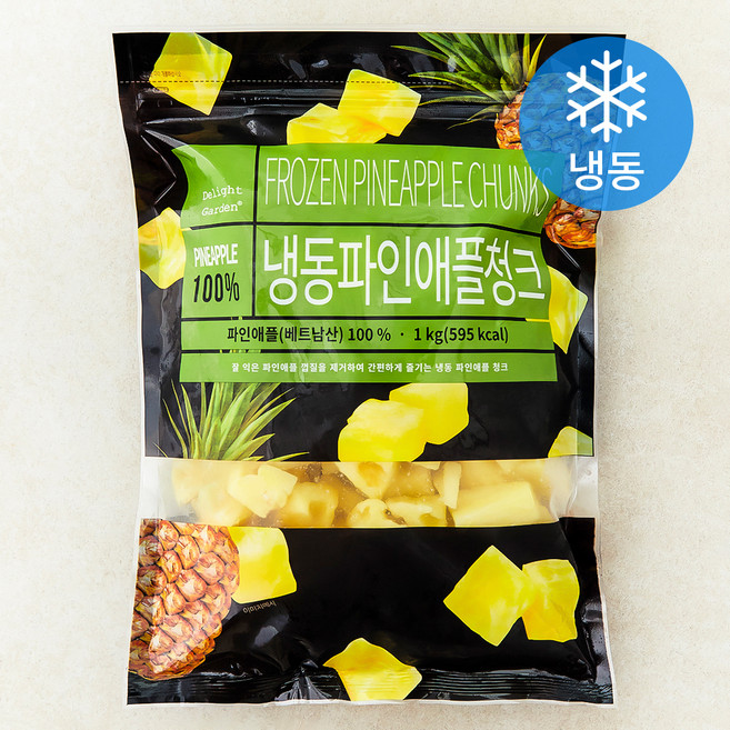 딜라잇가든 파인애플 (냉동), 1개, 1kg