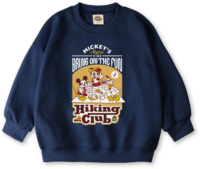 벤힛 아동용 디즈니 패밀리 오버핏 특양면 맨투맨 스웨트셔츠 DNMKOT2010F