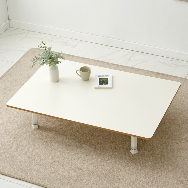 예다움 LPM 사각 높이조절 접이식 밥상, 크림버치