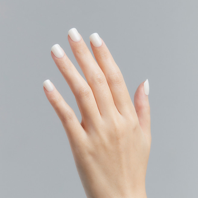 데싱디바 매직프레스 숏 스퀘어 네일팁, 1개, 밀크