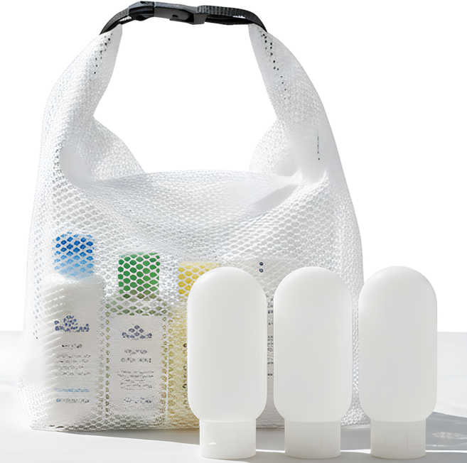 벨리안 여행용 방수 파우치 + 실리콘 공병 3p 세트