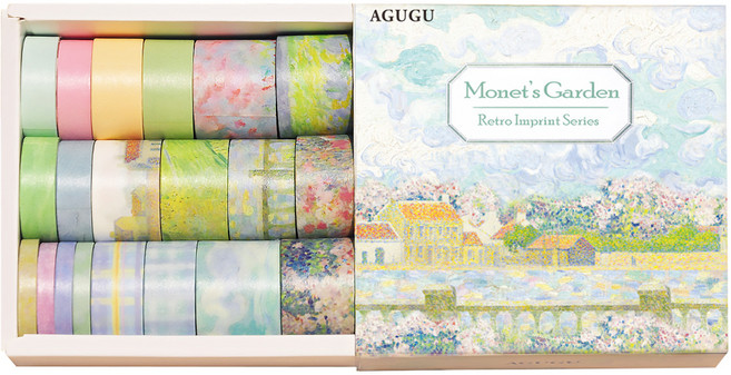 동아피엠에스 DIY 레트로 마스킹 데코테이프 20종 세트, 모네의정원, 1세트