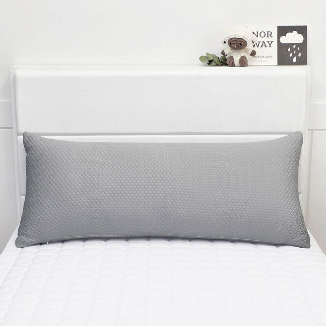 베드앤데코 쿨터치 냉감 트리플 등쿠션커버, 그레이