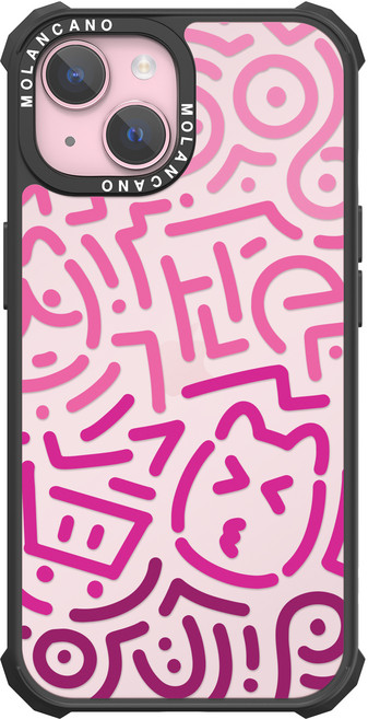 모란카노 임팩트 디자인 라인아트 휴대폰 케이스