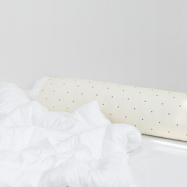 스누즈 몽글몽글 먼지없는 원형 바디필로우 커버, 크림