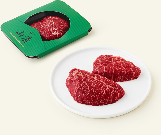 유기축산물 인증 산청 한우 안심 1++등급 구이용 (냉장), 150g, 1개