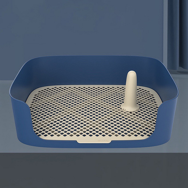 파스텔펫 강아지 튐방지 사각 배변판 FREE, 블루, 1개