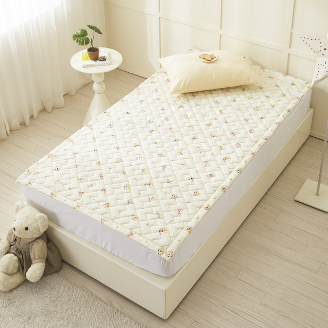 한일의료기 캐치티니핑 2in1 카본탄소매트 전기요 HI-2025S, 토퍼핏 뽀니핑 옐로우, 슈퍼싱글(110 x 200 cm)