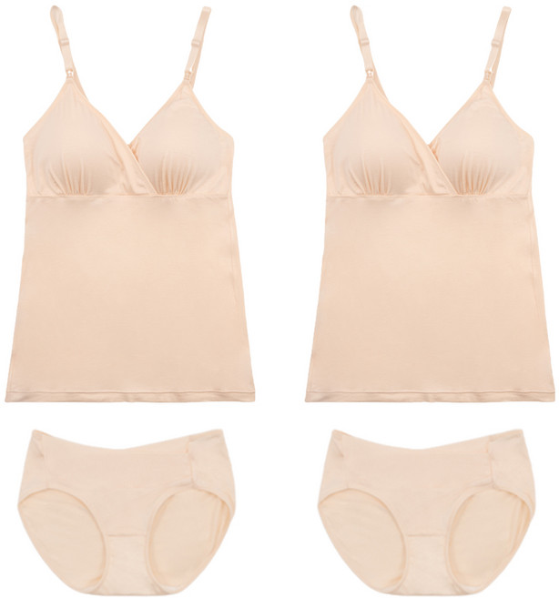 뉴니끄 텐셀랩 원터치 베이직 수유캐미솔 2p + 팬티 2p 세트