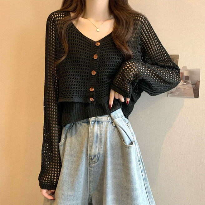 선빛 여성용 벨로라 브이넥 투피스 데일리 니트 가디건 나시세트