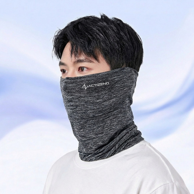액티제노 자외선 차단 스포츠 배달 쿨마스크, 멜란지그레이, 1개