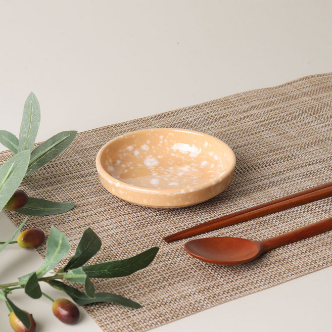 쿡차 레트로 분식그릇 떡볶이 팝 반찬그릇 3호, BROWN, 4개