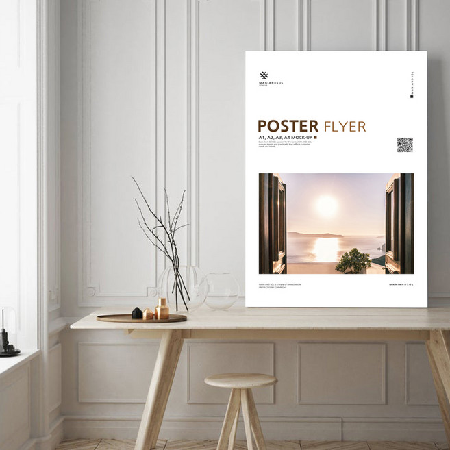 마니앤솔 포스터 액자테이블 특대, 일출