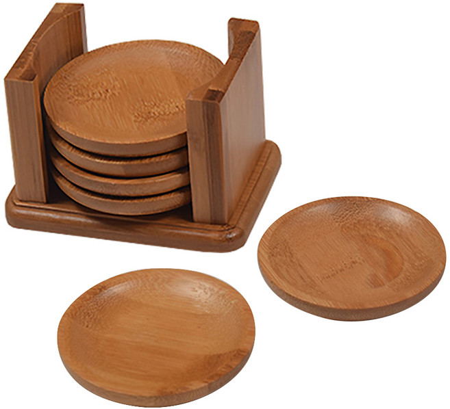 라운드 스퀘어 다도 우드 코스터 세트, 라운드 A, 1개