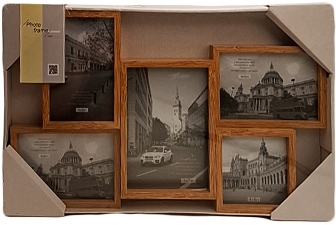 STYLE_G時代家居仿舊巴洛克復古5入相框組-淺咖 多張照片展示 玻璃面板保護 客廳臥室適用, 1入