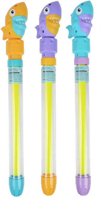 상어 펌프 롱스틱 물총 3종 세트, 혼합색상, 1세트