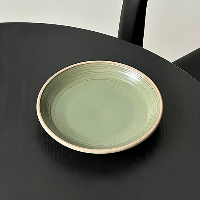 아메리칸로드 레트로스타일 세라믹 다용도 앞접시 HR2641, 말차그린, 1개