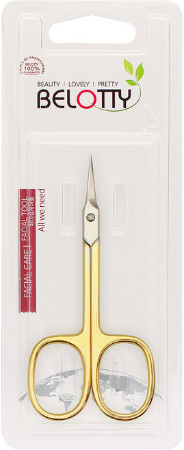 벨로티 이태리산 고급 큐티클 포인트가위, 골드, 1개