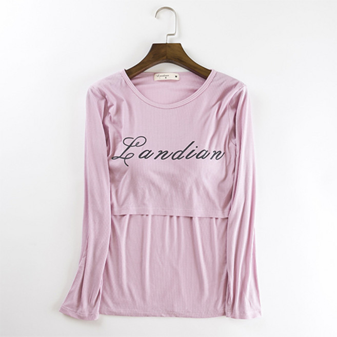 루나글램 레터링 임산부 수유 탑 티셔츠 CHS194