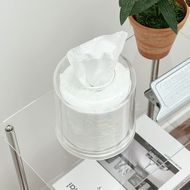 데미무드 원형 두루마리 휴지케이스, 1개