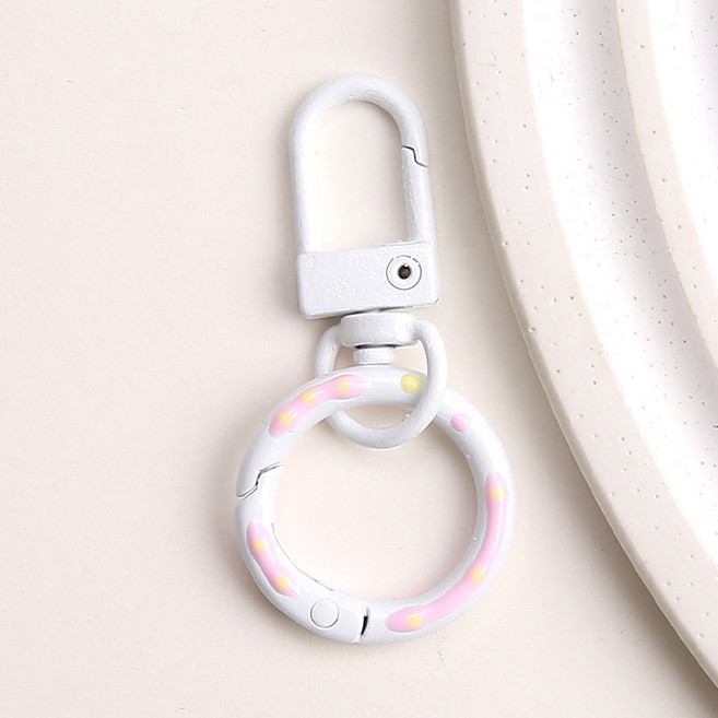 마켓피아 링 가방 연결 부자재 열쇠고리, 화이트, 20개