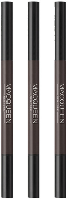 MACQUEEN NEWYORK 六角眉筆 0.35g, Gray brown, 3支